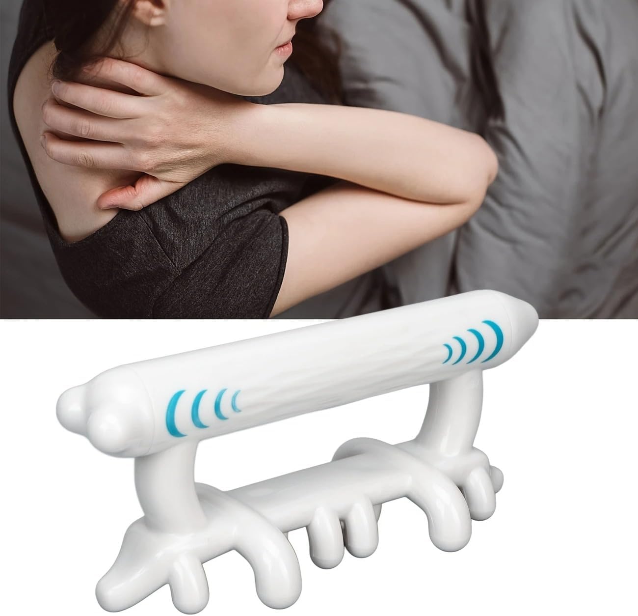 Ergonomic Fascia Massage Roller – Deep Tissue Trigger Point Tool for Cellulite, Myofascial Release, Lymphatic Drainage – Full Body Massager for Neck, Legs, Back, Calves – Handheld, Easy to Use