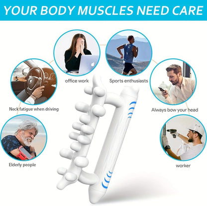 Ergonomic Fascia Massage Roller – Deep Tissue Trigger Point Tool for Cellulite, Myofascial Release, Lymphatic Drainage – Full Body Massager for Neck, Legs, Back, Calves – Handheld, Easy to Use